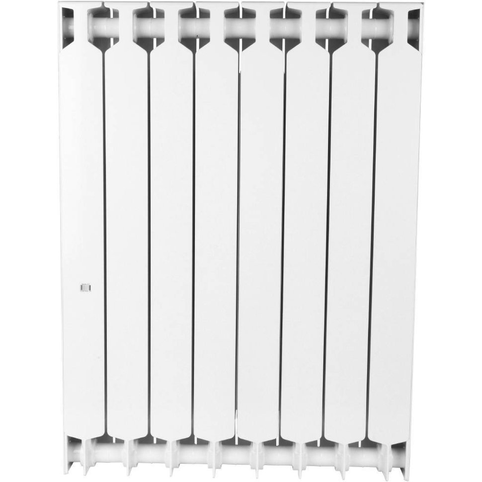 Биметаллический радиатор отопления Rifar Supremo 800 боковое подключение 10 секций белый RAL 9016
