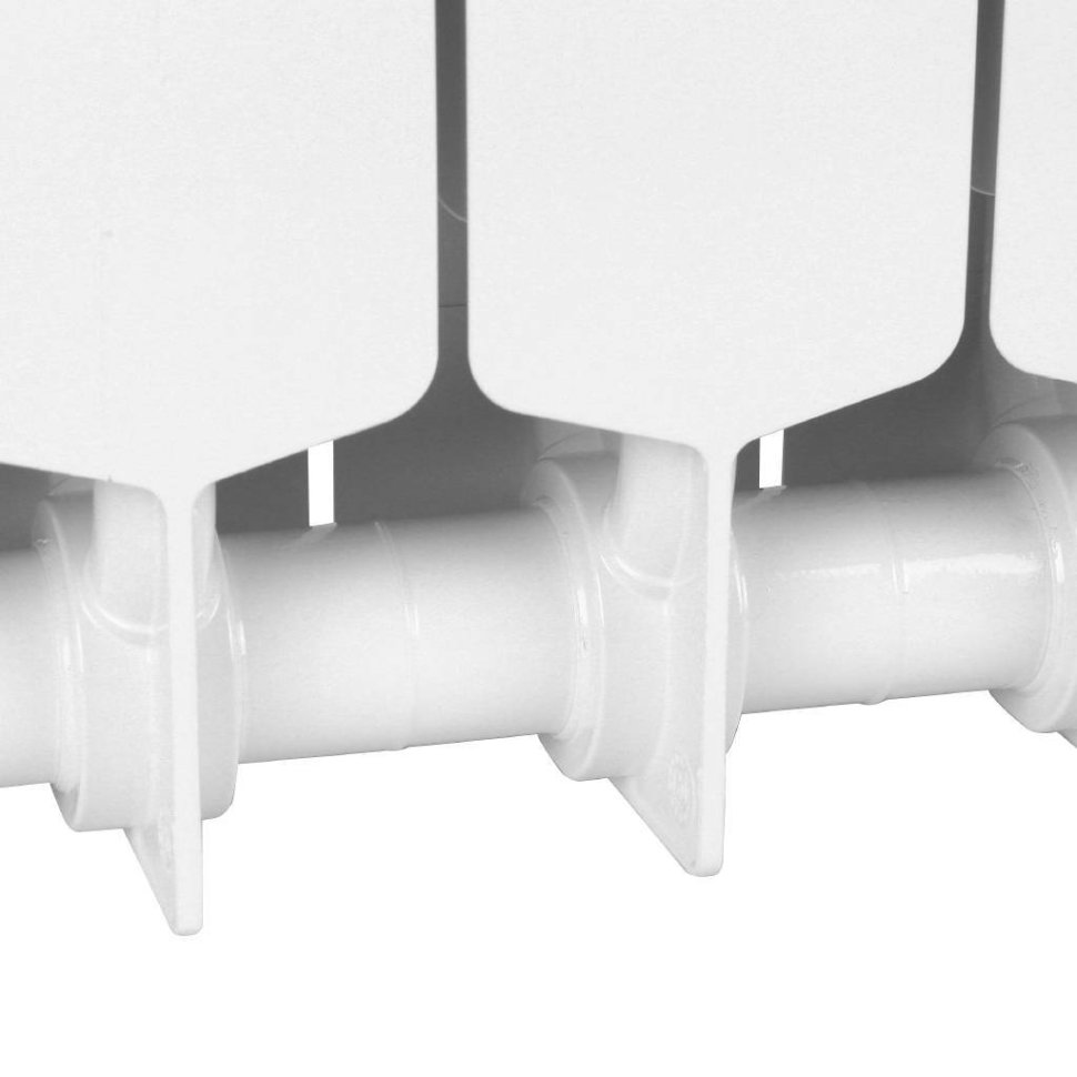 Биметаллический радиатор отопления Rifar Supremo 800 боковое подключение 10 секций белый RAL 9016