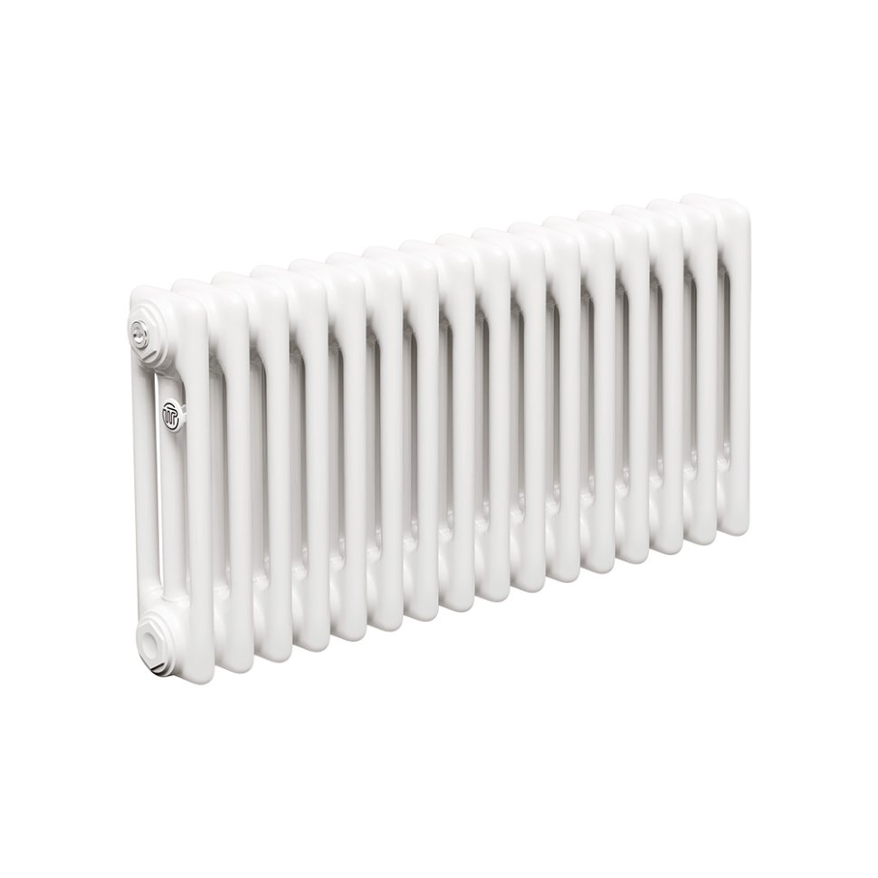 Стальной трубчатый радиатор Теплофорт ТР3037 16 секций боковое подключение 3/4 белый глянец