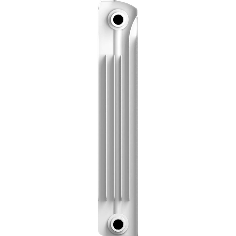 Биметаллический радиатор отопления Rifar Monolit 500 боковое подключение 6 секций белый RAL 9016
