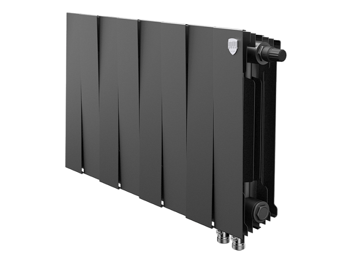 Биметаллический радиатор отопления Royal Thermo PianoForte 300 8 секций Noir Sable VDR