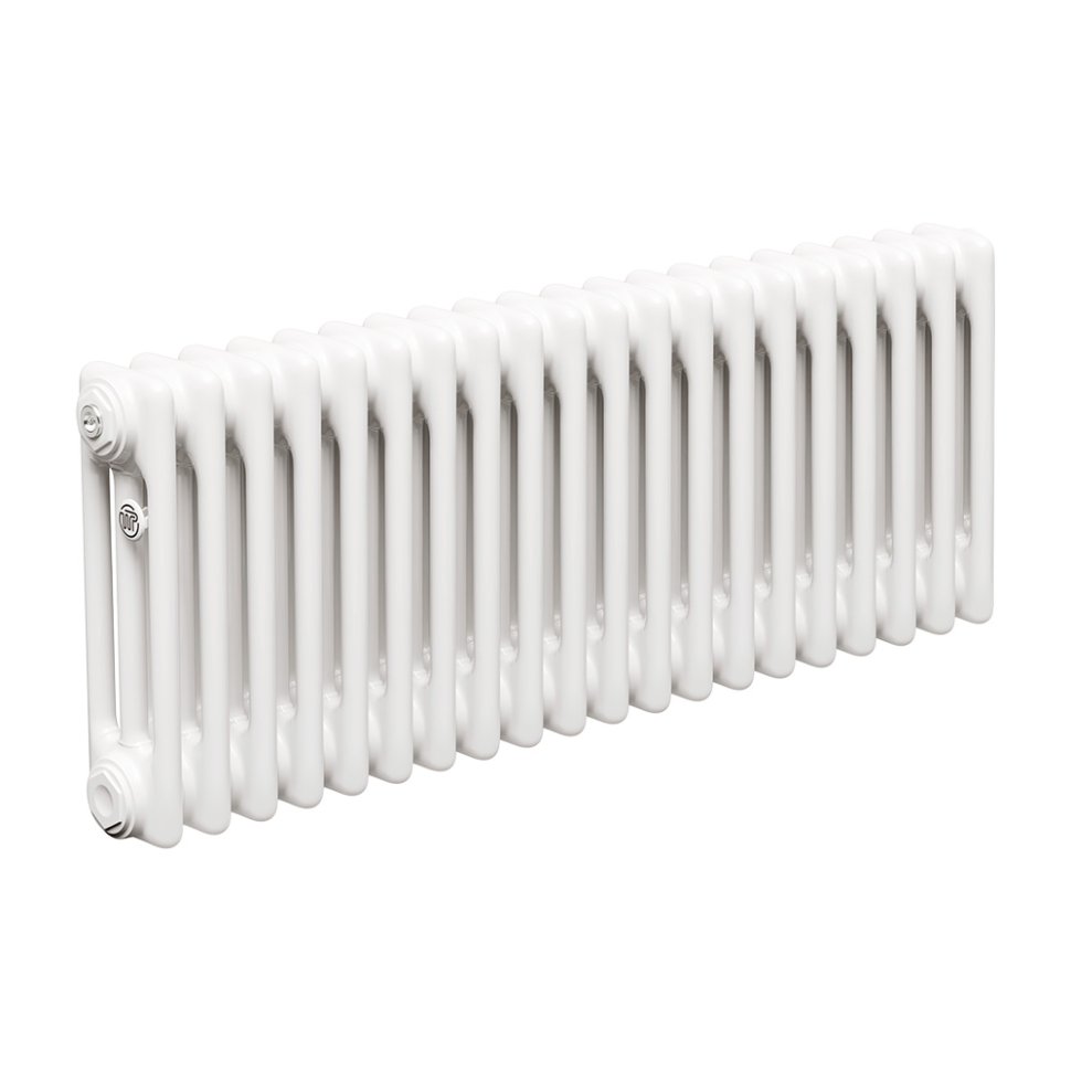 Стальной трубчатый радиатор Теплофорт ТР3037 20 секций боковое подключение 3/4 белый глянец