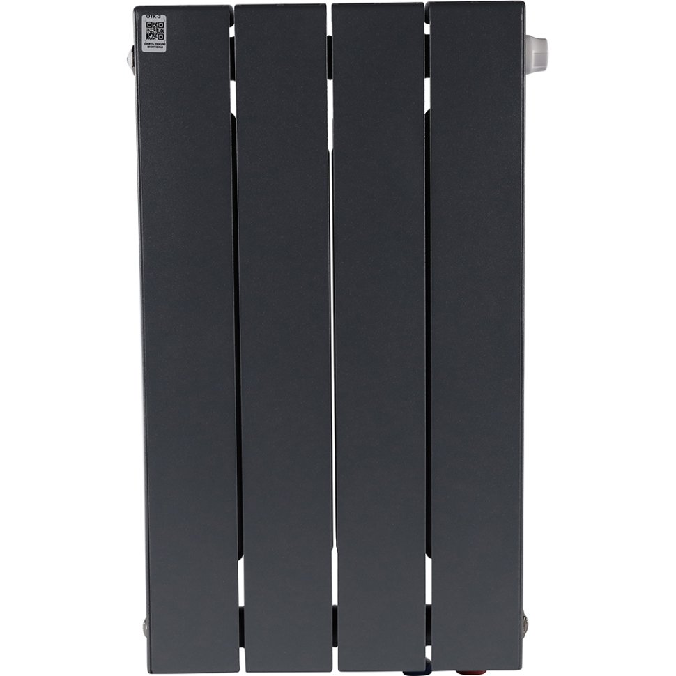 Биметаллический радиатор отопления Rifar Supremo Ventil SVR 500 нижнее правое подключение 4 секции титан