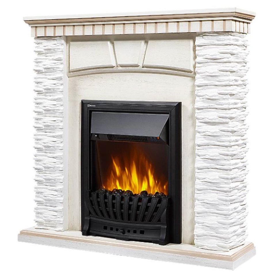 Каминокомплект Electrolux EFP/P-1020LS с порталом Porto Classic камень белый/шпон беленый дуб
