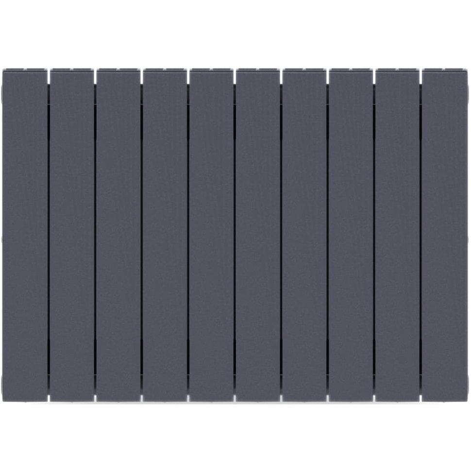 Биметаллический радиатор отопления Rifar Supremo 500 боковое подключение 10 секций титан