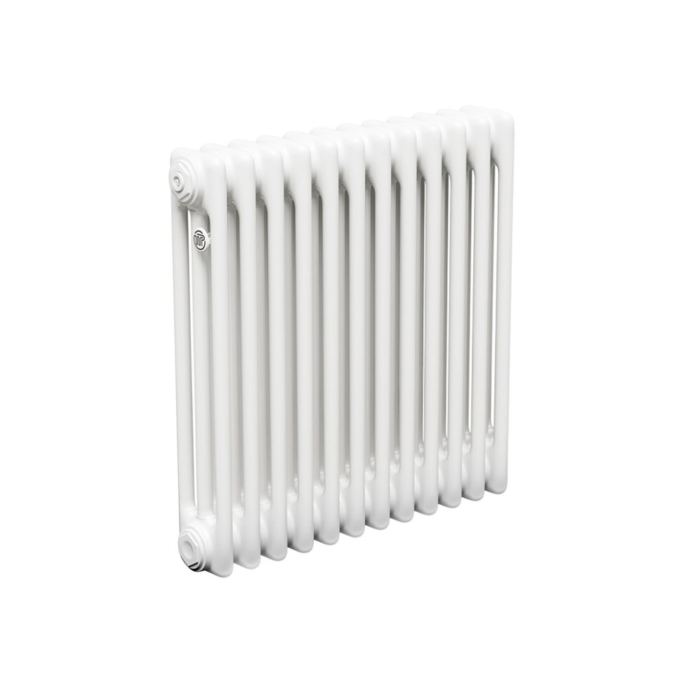 Стальной трубчатый радиатор Теплофорт ТР3057 12 секций боковое подключение 3/4 белый глянец